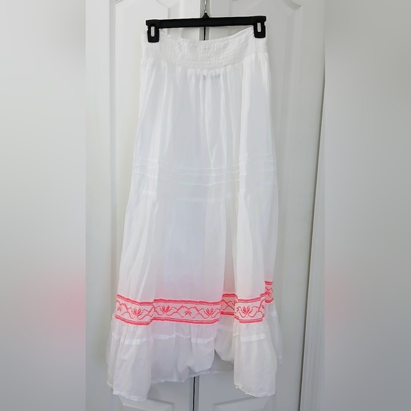 Vintage Dresses & Skirts - Cotton Tiered Maxi skirt XL